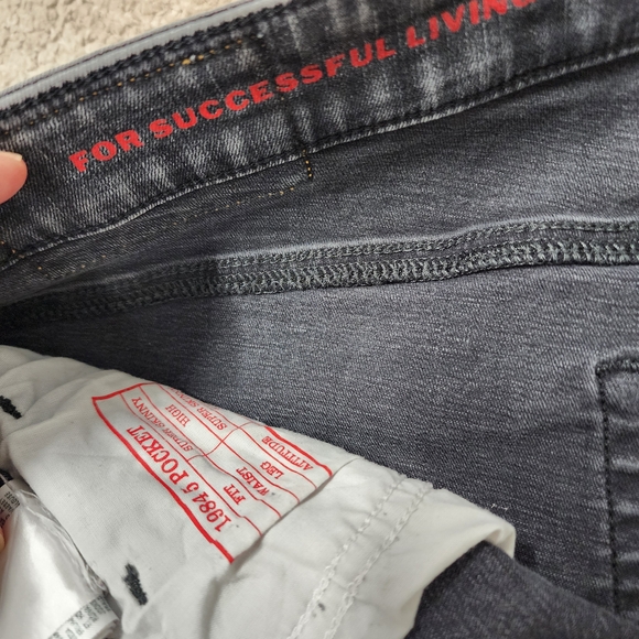 Diesel Mens 1979 Sleenker Black Washed Super Skinny High Rise Jeans - Picture 7 of 8